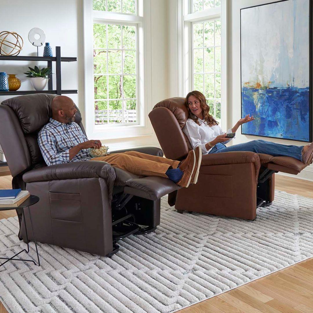 The Relaxer lift chair recliner seat detail