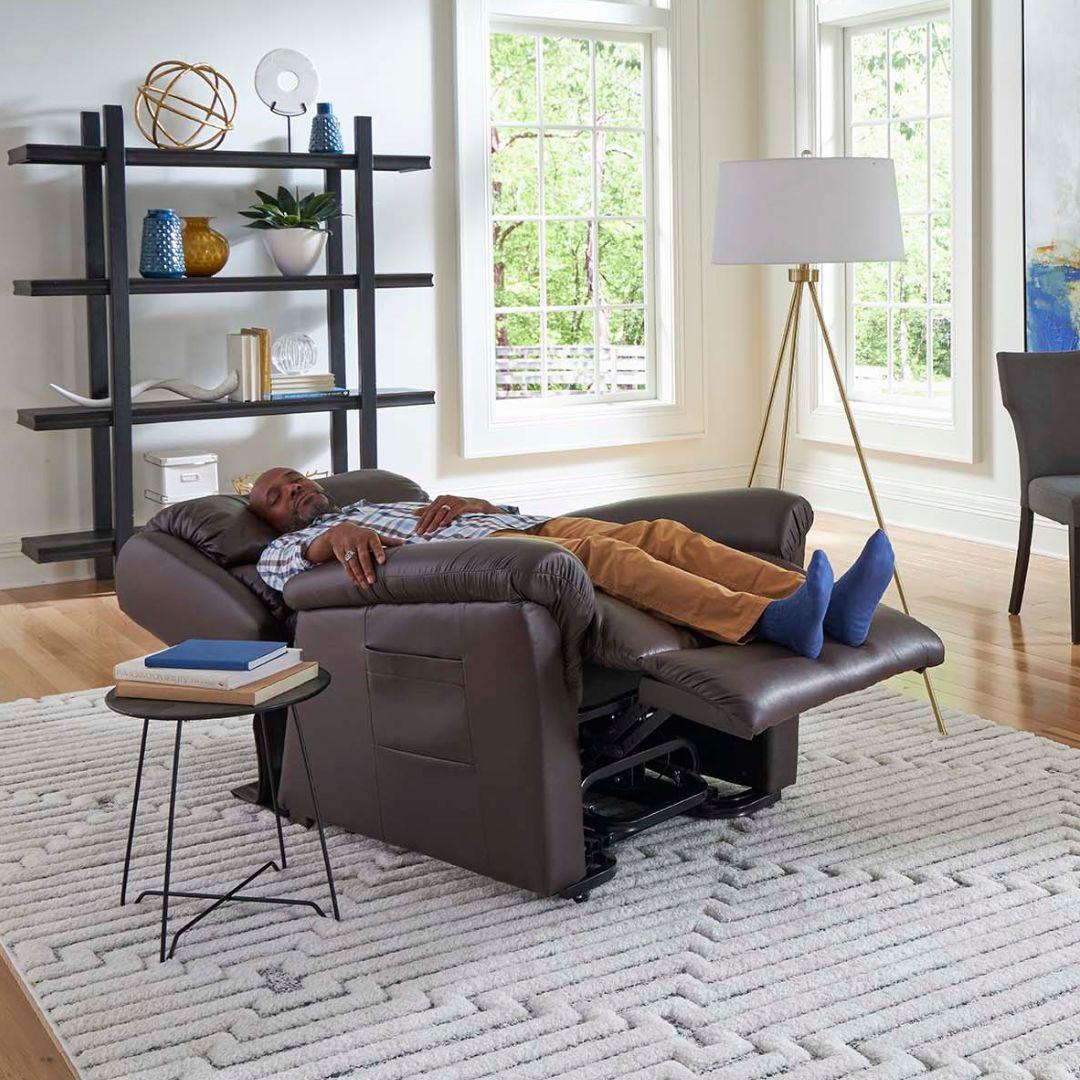 The Relaxer lift chair recliner fabric detail