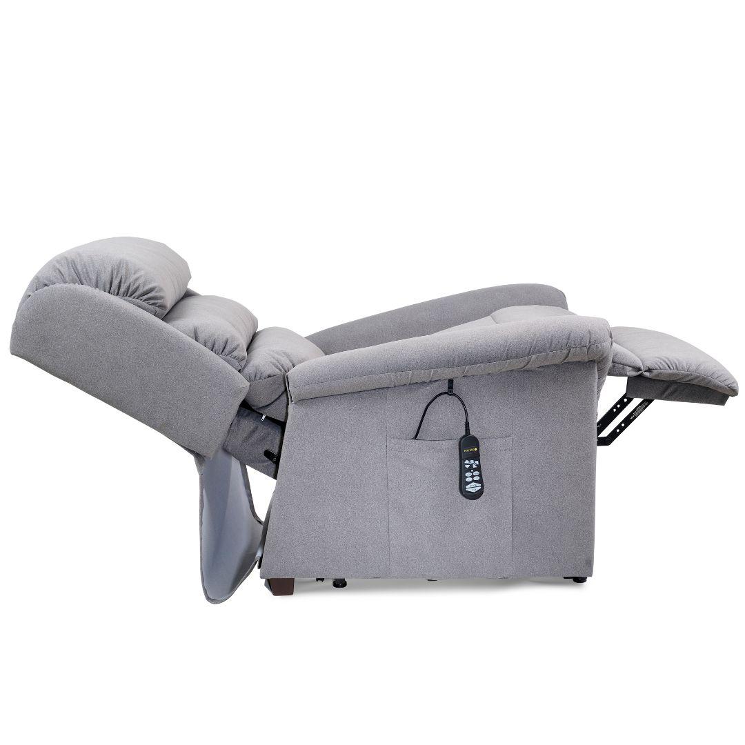 The Relaxer lift chair recliner reclined position