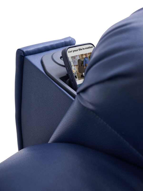 Twilight lift chair wireless charger and armrest controls