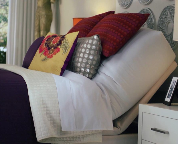 Latex mattress on an adjustable bed base