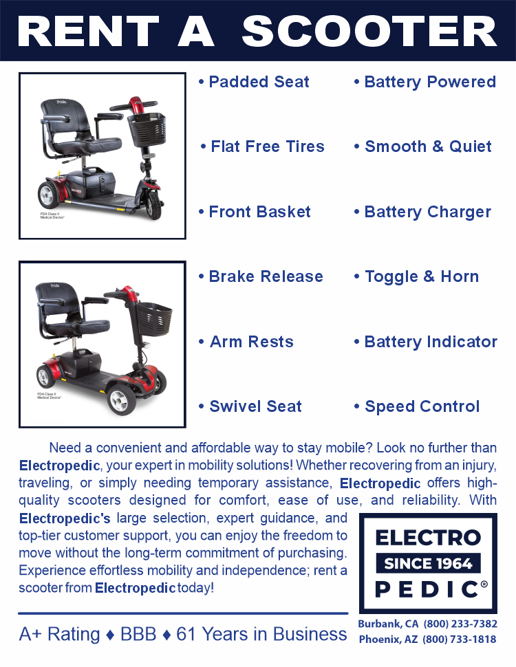 renting a gogo mobility electric scooter in LA